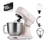 Robot Pâtissier Multifonction Lehmann Aristo 1500 W, Bol 5 L, Balance Intégrée, Écran Tactile, 12+4 Programmes, Fermentation, Beige