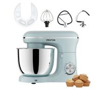 Robot Pâtissier PRIXTON KR250, Multifonctions, 5 litres, 1500W, 10 Vitesses, 3 accessoires, Matte Blue