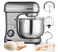 Robot pâtissier professionnel 2000 W, grande capacité 10 L, 8 vitesses, avec crochet pétrisseur, crochet mélangeur et fouet à œufs. Idéal pour les écoles, boulangeries, restaurants et pizzer