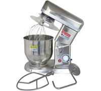 Robot Pâtissier Professionnel avec Crochet à Pâte, Bol INOX 5L/7L/10L, Mélangeur Électrique 3 Vitesses Tête Basculante pour Pain, Gâteau, Pâte à Pizza - Moteur 500W, Action Planétaire, Silencieux,7L