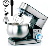 Robot Pâtissier Professionnel,Boulangerie 1800W Max Cuisine Ménager Multifonction Mouvement Orbital,Fouet,Bol 5 L,6 Vitesses+Fonct