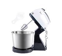 Robot Pâtissier Robot De Cuisine À 7 Vitesses, Comprend Un Bol De 1.7L, 2 Batteurs, 2 Crochets Pétrisseurs Pour Gâteau, Pâte, Pain, Desserts, Ordinateur De Poche Bureau À Double Usage 180W