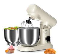 Robot Pâtissier, Robot de Cuisine Professionnel Avec bol 2,5l + 3L, Batteur éLectrique à 10 Vitesses De 1500w - Avec Fouet à Oeufs, Crochet à PâTe Et Batteur Plat Pour La PâTisserie à La Maison