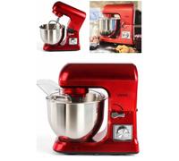 Robot Pâtissier - Rouge - 1000W - Bol inox 5L - 6 vitesses - Fonction pulse