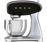 Smeg Robot pâtissier SMF02BLEU 800 W 4,8 L 10 vitesses avec batteur plat, crochet, couvercle – Noir