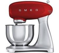 Robot sur socle avec bol en verre Vintage Années 50 Rouge