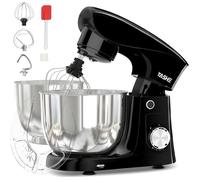 Robot Pâtissier YASHE 1500W, 4,5L + 5L, Tête Inclinable, 10 Vitesses, Accessoires Inclus