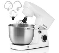 Robot pâtissier - ZEEGMA - Planeet Easy - 5,2 L - 1500W - 10 Vitesses - Couvercle 10en1 - Blanc
