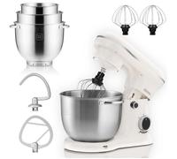 ZEEGMA PLANEET TRIO Robot Pâtissier 1500 W Robot de Cuisine Multifonctionnel avec 3 Bols de 4 l, 4,5 l et 5,2 l, 10 Vitesses Mixeur avec Crochet, Agitateur, Fouet, Couvercle Doseur