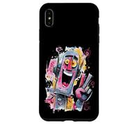 Robot Peace Graffiti Pop Personnage Graphique Art Happy Sign Coque pour iPhone XS Max