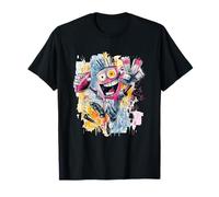 Robot Peace Graffiti Pop Personnage Graphique Art Signe Geste T-Shirt