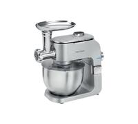 PROFI COOK PC-KM 1151 - Robot 2 en 1 multifonctions - avec hachoir à viande - 8 vitesses - 6,5 L Bol - Avec accessoires - 1300 Watts - Couleur Argent