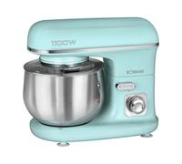 Bomann KM 6030 CB Robot pétrin avec couvercle anti-éclaboussures transparent et ouverture de recharge Vert menthe 1100 W 5 l