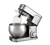 Techwood TRO-1600, Robot Pâtissier, Robot Pâtissier Multifonctions avec Bol en Acier 6 L, 1300 W, Inox