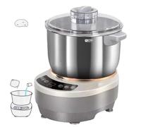 Robot pétrisseur à pâte avec fonction fermentation, capacité 5L ou 7L, bol inox 304, réglage 0-40 min pétrissage, 0-120 min levée, idéal pain, pizza, pâte maison, silencieux(5L)