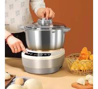 Robot pétrisseur électrique avec fonction fermentation, bol inox 5L ou 7L, moteur 200W silencieux, température constante, pour pain, pizza, pâte à dumplings, pâtisserie maison(7L)