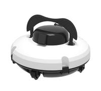 Robot Piscine Fond et Parois,Ligne d'eau, Aspirateur Piscine sans Fil,120 Minutes de Nettoyage,Escalader Les Murs,Deux Ports d'Aspiration Puissants,4 Kg Ultra Léger,Idéal pour Piscines Enterr (Blanc)