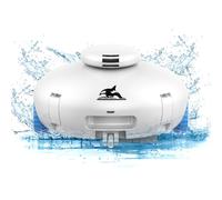 Robot Piscine sans Fil - Nettoyeur de Piscine pour piscines Hors Sol/creusées à Fond Plat - Batterie de 7500mAh Dure 120 Minutes, avec Nettoyeur de Piscine à Moteur à Double entraînement