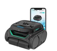 Wybot Robot piscine sans fil C2 - Double filtre, nettoie parois & ligne de flottaison - Noir/Vert