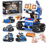 Robot Programmable 5 en 1, STEM Kit Construction avec App et Télécommande | Robotique Programmable pour Garçons de 6-15 Ans,Robot/Appareil détection/STEM Tanks/Appareil détection/Bulldozer,560 Pcs