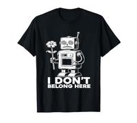 Robot rétro Triste introverti I Don't Belong Here T-Shirt