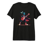 Robot Rock Hero avec Guitare et Cape pour Rock'n Roll T-Shirt Haut de Gamme