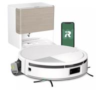 iRobot Roomba Max 705 Combo + Base AutoWash, Rouleau serpillière PowerSpin, Protection du Rouleau, Deux brosses, Vidage Automatique, Séchage du Rouleau à l’air Chaud, évite Les Objets, LiDAR, Blanc