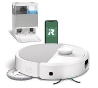 iRobot Roomba Plus 505 Combo Robot + AutoWash - Base Multifonction - Lavage et séchage à l'air Chaud des lingettes - PrecisionVision IA - LiDAR Clearview Pro - 75 Jours d'autovidage - Blanc