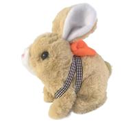 Robot Roulant Lapin - Jouet électrique en Peluche pour Animaux de Compagnie - Lapin interactif réaliste - Compagnon Doux - Jouet éducatif - Cadeau d'anniversaire pour, Filles, intérieur et