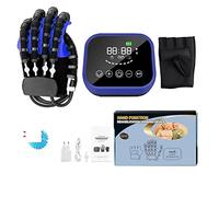 Robot sans fil Gants de rééducation AVC Hémiplégie Infarctus cérébral Équipement formation Soins des doigts Entraînement et réadaptation(Blue left hand XL)