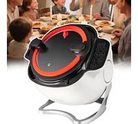 Robot sauté automatique, capacité de 6 L, chauffage IH 1000 W, rotation à 360°, 3 vitesses de chaleur, contrôle tactile pour un usage domestique et commercial