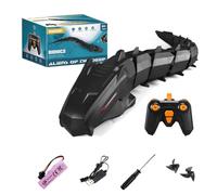 Robot serpent RC avec contrôle par application et caméra - Python mécanique étanche télécommandé 2,4 GHz avec double moteur et mouvement de nage réaliste, jouet de piscine et de mer d'été pour adultes
