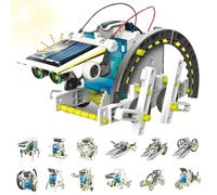 Robot Solaire 14 en 1, Robot Solaire Enfant, Robot Jouet Enfant Jeux de Construiction, Robot Technique, Éducative Experiences Scientifiques Cadeau pour Garçon Fille 10 11 12 13 14 Ans