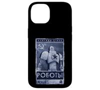 Robot soviétique Vintage URSS Russie camarades d'acier Aquarell Coque pour iPhone 14