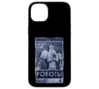 Robot soviétique Vintage URSS Russie camarades d'acier Aquarell Coque pour iPhone 14 Plus