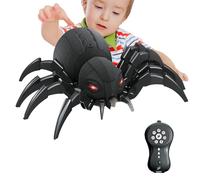 Robot Spider - Abeille télécommandée, Toy Animal RC rampant réaliste | Contrôle radio à la pleine fonction, lumières LED cool, mouvement réaliste, parfait pour les , les farces d'Halloween, les
