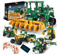 Robot Technologique RC-Auto pour Enfants, Kit de Construction 5-en-1 avec App & Télécommande RC - Tracteur/Citerne, 313 Pièces.