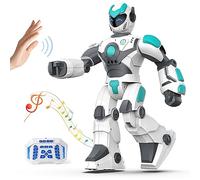 Robot télécommandé programmable RC pour enfants, grand jouet de 40 cm avec chant, danse, détection de gestes et commande vocale, intelligent rechargeable pour tout-petits garçons filles 3+