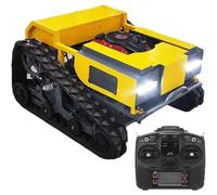 Robot tondeuse à gazon avec télécommande, alimenté à l'essence, 9,5 CV, moteur à quatre temps, monte jusqu'à 45° d'inclinaison, éclairage haute luminosité, pour fermes et jardins
