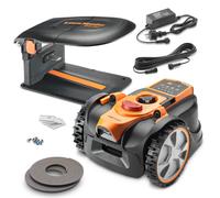 Robot tondeuse autonome 18V sans fil périmétrique avec station de charge et garage - Max 400m²