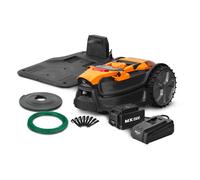 Robot tondeuse autonome - LAWNMASTER - 24V 4Ah - Sans câble périphérique - Jusqu'à 800 m² - Largeur 20 cm