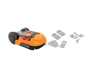Robot Tondeuse WORX Landroid Plus WR165E pour Petits Jardins jusqu'à 500 m² avec WiFi, Bluetooth et Plateau de Coupe Flottant + Lame de Rechange WA0190 Landroid