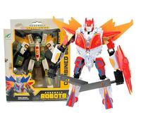 Robot Transformable Robots Voiture Avion Dinosaure Tyrannosaure Triceratops Jurassic Dino Bot Mech Si et Devenir un Robot Géant Mecha Transformable Véhicule Transform Bot Mech,sujet aléatoire