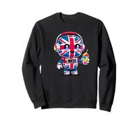 Robot Union pour Enfants, Drapeau Britannique et Arc-en-Ciel Slushy Sweatshirt