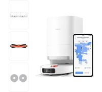 Robot Vacuum X20+ Aspirateur Robot,Station Tout-En-Un (Puissance D'Aspiration De 6000 Pa ; 140 Min Autonomie ; Autonettoyage,Vidage,Séchage Et Remplissage D'Eau ; Application/Contrôle)