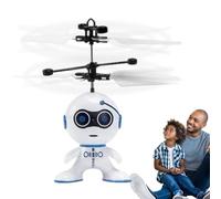 Robot volant télécommandé - Mini drone rechargeable de 5,9 x 5,7 x 1,9 pouces, jouet RC à chargement USB, lumières LED à détection de mouvement de la main, moteur robuste | Cadeau volant pour