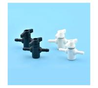 RobotCleanix Valve d'encre à 2 Voies en Plastique, 8 pièces, Compatible avec l'imprimante UV à solvant Flora Xuli Roland Aifa, Interrupteur de Tube d'encre, système CISS, Valve Manuelle(Black-6X4mm)