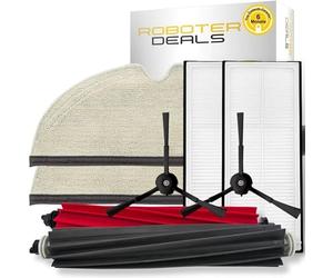 Roboter Deals Kit d'accessoires, kit de pièces de rechange pour Roborock Q5, Q5 Plus, Q5 Pro, Q5 Pro Plus, Q5 Max Plus (2 brosses principales, 2 brosses latérales, 2 filtres, 2 tampons)