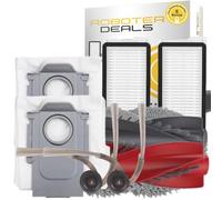 Roboter Deals Kit d'accessoires, kit de pièces de rechange pour Roborock Qrevo S5V (2 filtres, 2 brosses principales, 2 coussins, 2 brosses latérales, 2 sacs à poussière)