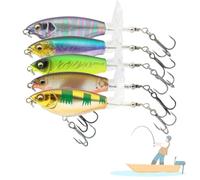 Robotic Fishing Lure 2025 New Lures, Fishings Lures with 3D Eyes, 2025 New Multi-Color Crankbait Set Durable Hard Bait (5PCS-B,12g)